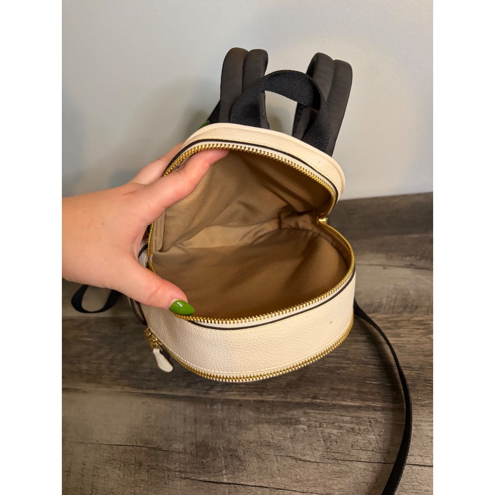 Coach Court Mini Backpack White Pebbled Leather Gold Hardware C8603 - Picture 4 of 10